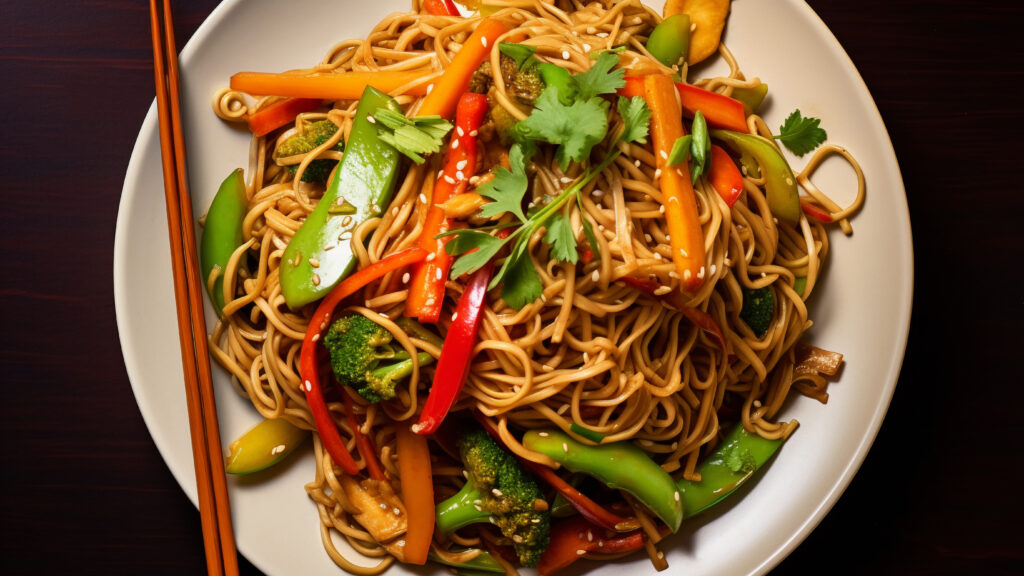 Vegan Stir-Fried Noodles with Vegetables